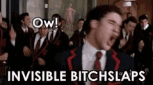 Glee Warbler GIF - Glee Warbler Invisible Bitch Slaps GIFs
