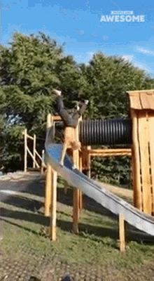 Slide People Are Awesome GIF - Slide People Are Awesome Hand Stand GIFs