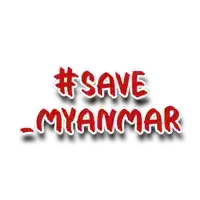 a white background with red text that says #save myanmar