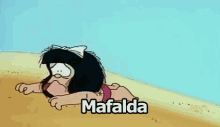 Mafalda Quino Spiaggia Al Mare Trascinarsi GIF - Mafalda Quino Beach GIFs