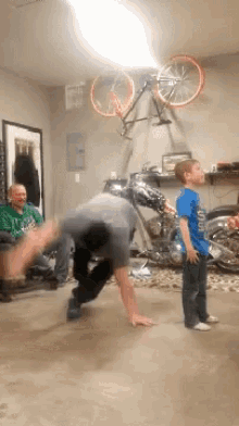 headstand dance dad fail