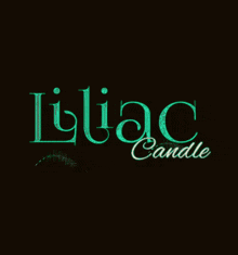 a logo for lilac candle is shown on a dark background