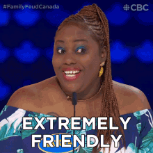 Extremely Friendly Latoya GIF - Extremely Friendly Latoya Family Feud Canada GIFs