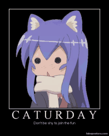 Anime Caturday GIF - Anime Caturday Shy GIFs