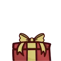 a girl with blue hair is peeking out of a gift box