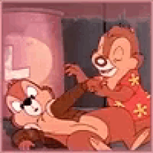 Chip And Dale Kiss GIF