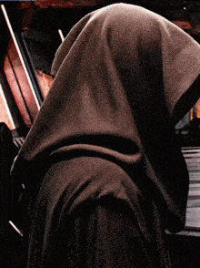 a person with a hood on their head