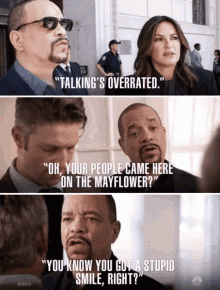 Talkings Overrated Oh Your People Came Here On The Mayflower GIF - Talkings Overrated Oh Your People Came Here On The Mayflower You Know You Got A Stupid Smile Right GIFs