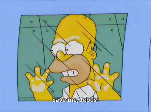 Save Me, Jebus! - The Simpsons GIF - SOS Save Me Help Me - Discover & Share  GIFs