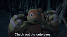 Tmnt Michelangelo GIF - Tmnt Michelangelo Check Out The Cute Eyes GIFs