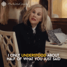 I Only Understood About Half Of What You Just Said Catherine Ohara GIF - I Only Understood About Half Of What You Just Said Catherine Ohara Moira GIFs