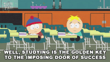 Well Studying Is The Golden Key To The Imposing Door Of Success Butters Stotch GIF - Well Studying Is The Golden Key To The Imposing Door Of Success Butters Stotch Stan Marsh GIFs