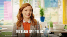This Really Isnt The Best Time Zoey Clarke GIF - This Really Isnt The Best Time Zoey Clarke Jane Levy GIFs
