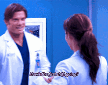 Greys Anatomy Atticus Lincoln GIF - Greys Anatomy Atticus Lincoln Hows The First Shift Going GIFs