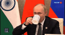 Vladimir Putin Coffee GIF - Vladimir Putin Coffee Putin GIFs