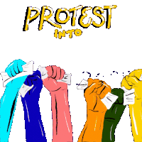 Protest Rally Sticker - Protest Rally March Stickers