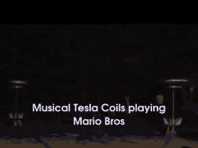 Twin Musical Tesla Coils Playing Mario Bros GIF - Mario Bros Tesla Musical GIFs