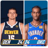 Denver Nuggets (24) Vs. Oklahoma City Thunder (24) First-second Period Break GIF - Nba Basketball Nba 2021 GIFs