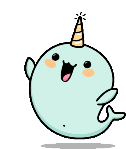 Narwhal Loves It! Sticker - Because Baby Animals Cute Adorable Stickers