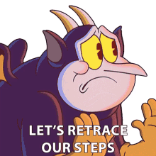 lets retrace our steps henchman the cuphead show lets recall what we did lets try to remember what we have done