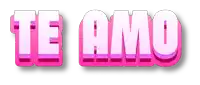 the word te amo is written in pink letters