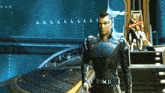 a man in a futuristic suit with a belt that says ii