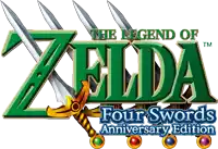 a logo for the legend of zelda four sword anniversary edition