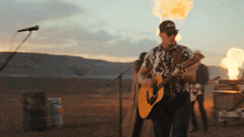 Playing The Guitar Parker Mccollum GIF - Playing The Guitar Parker Mccollum Burn It Down Song GIFs