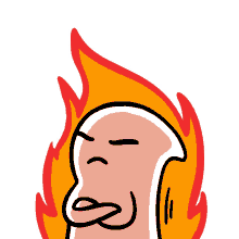 ghost angry fire up hot mad