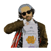 a man wearing headphones and sunglasses holds a bag of happy late lactation cookies
