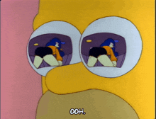 homer simpson from the simpsons is laying down with his head in his hands and his eyes closed .