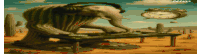 a painting of an elephant wearing headphones playing a dj set