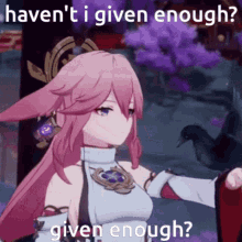 Havent I Given Enough Glided Lily GIF - Havent I Given Enough Glided Lily Yae Miko GIFs