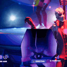 a screenshot of a video game that says emotika