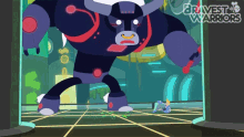 a cartoon drawing of a bull with the words bravest warriors on the bottom