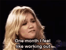 Kelly Clarkson Oprah GIF - Kelly Clarkson Oprah One Month I Feel Like Working Out GIFs