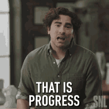 That Is Progress Dan Levy GIF - That Is Progress Dan Levy Saturday Night Live GIFs