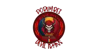a logo for podiumbet devil trans romania with a picture of a devil