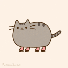Pusheen Pusheen Cat GIF - Pusheen Pusheen Cat Pusheen Roller Skates GIFs