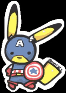 Pikachu Captain America GIF - Pikachu Captain America Pikavengers GIFs