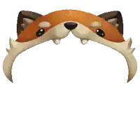 a cartoon drawing of a fox 's face with a white background