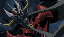 a cartoon of a robot with a skull on it