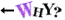 a blurry picture of the word why with a purple arrow pointing to the right .