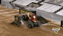 a monster jam logo is on the bottom of a screen