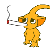 a cartoon character with a cigarette in his mouth