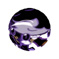 a purple ball with a cartoon face on it