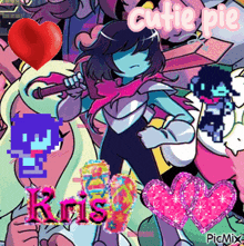 a picture of a cartoon character holding a sword and a heart .
