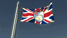 a red white and blue flag with a coat of arms that says ' buckingham '