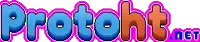 a pixel art logo for protohe.net with a white background