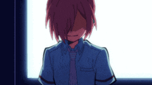 a cartoon character with red hair and a tie